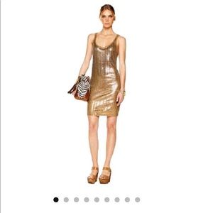 MICHAEL Michael Kors gold tank dress